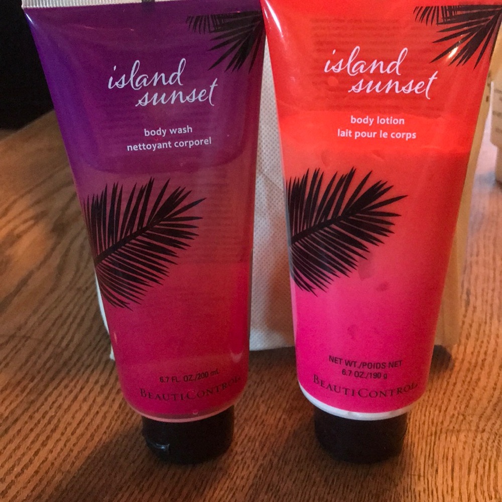 Island Sunset body wash and lotion